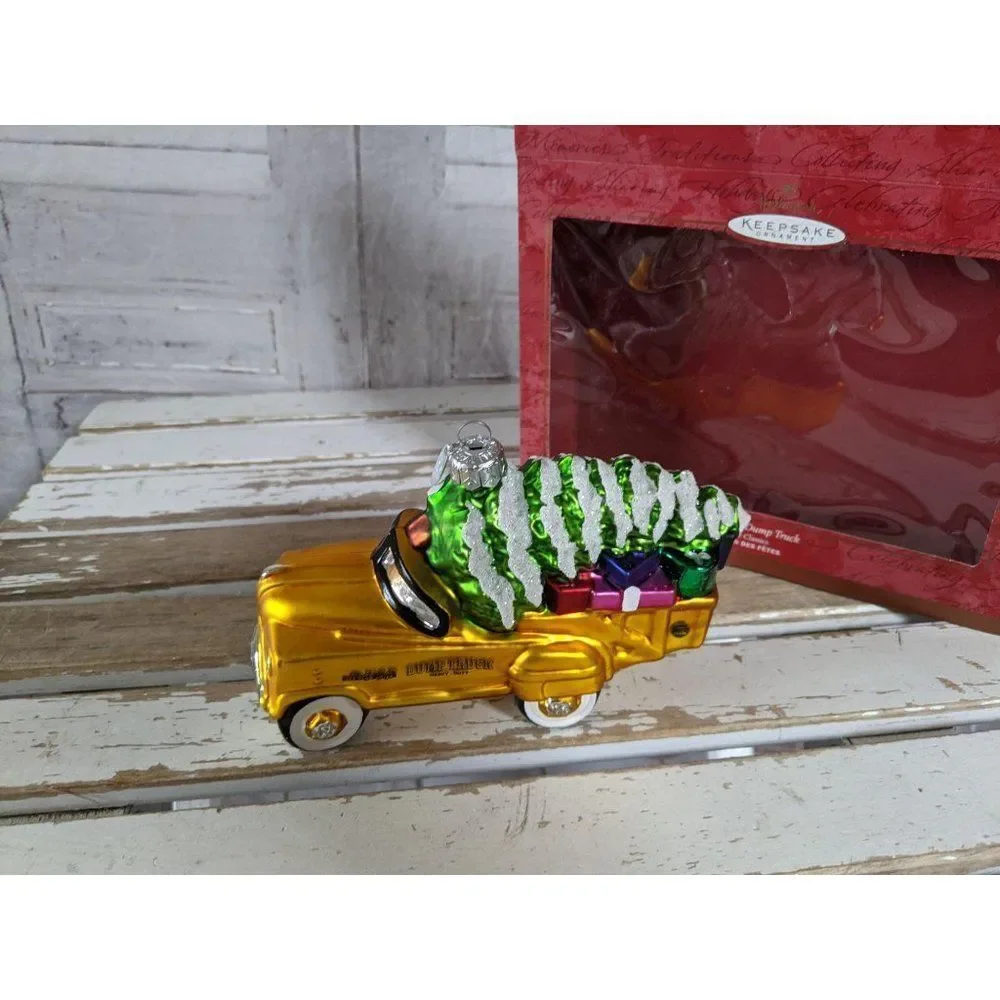 Hallmark 1955 Murray dump truck glass ornament‎ 200